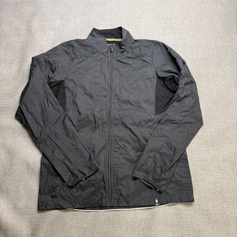 Smartwool PHD Jacket Men's M Black Full Zip Windbreaker Soft Lightweight